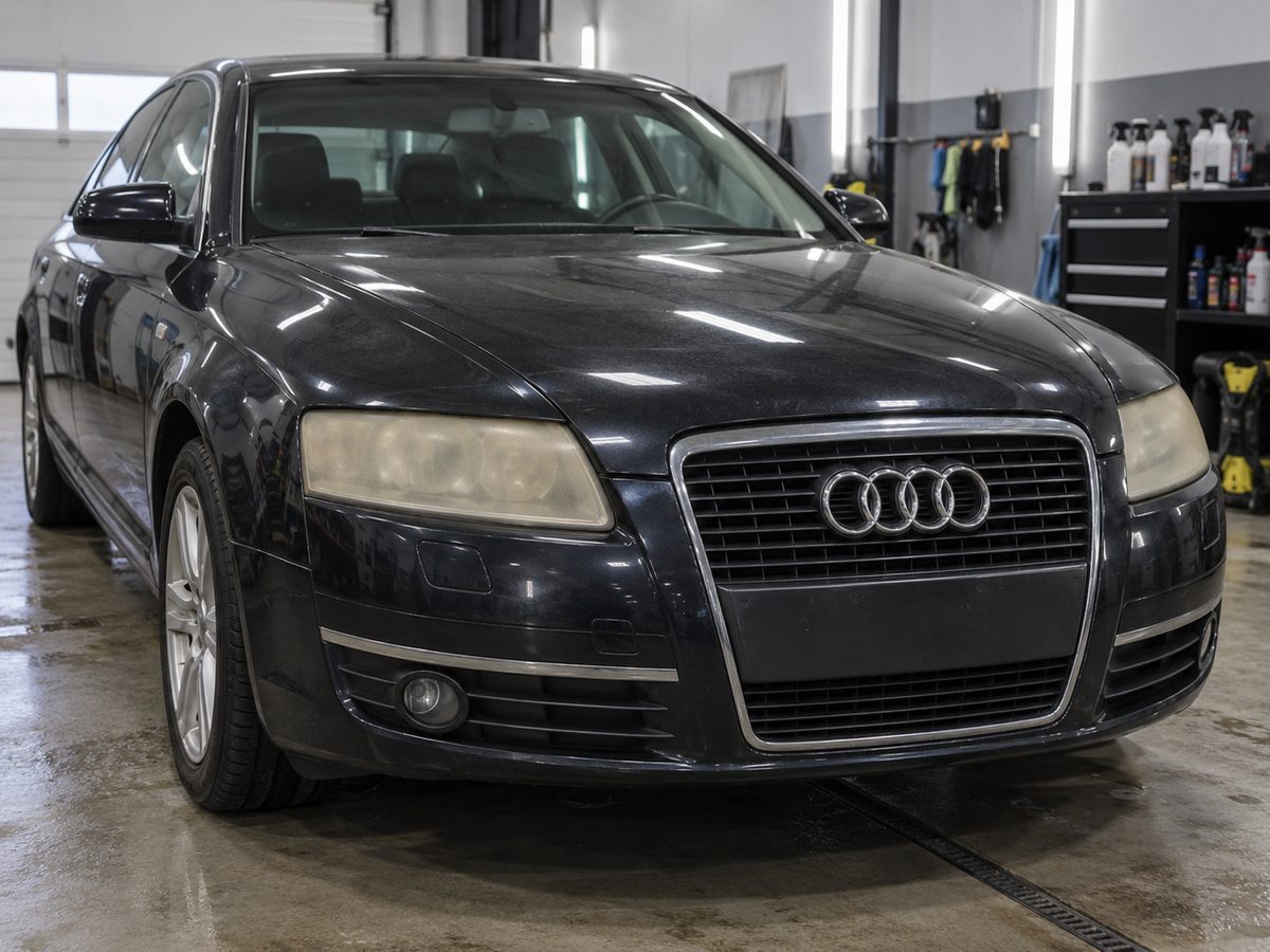 Audi A6, Реставрація і полірування фар, до робіт
